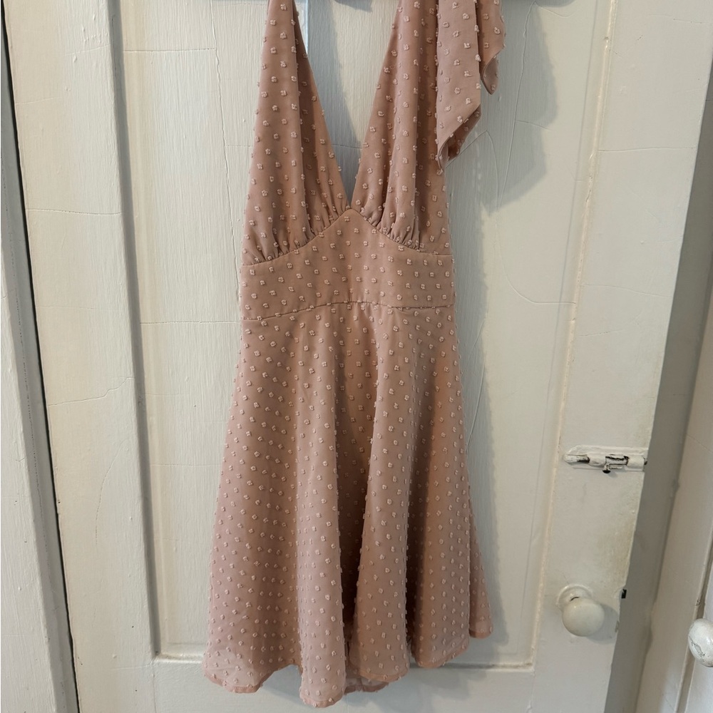 Lulu's Blush Pink Textured Dress
